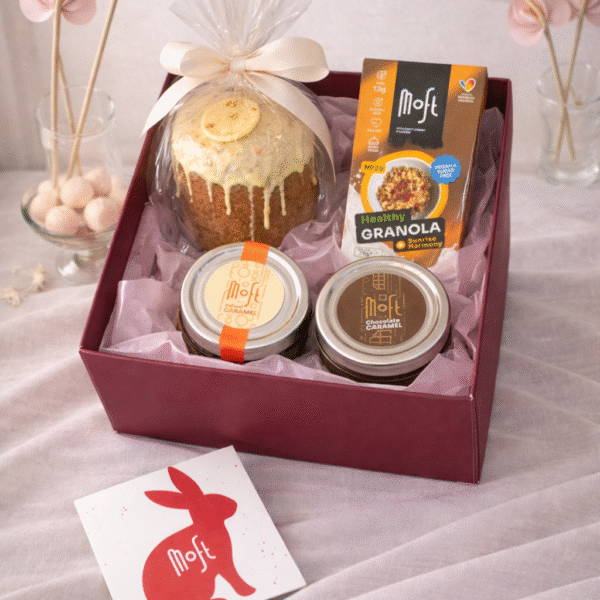 Set Cadou Paște MOFT Set Cadou de Paște Moft cu Cozonac Artizanal