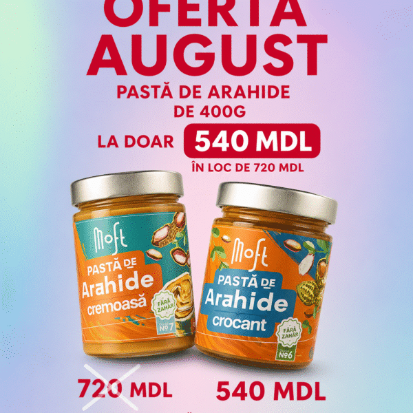Ofertă specială: 2 borcane de unt de arahide de 400g